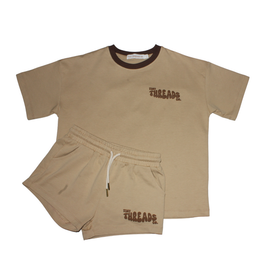 Sand short sleeve set