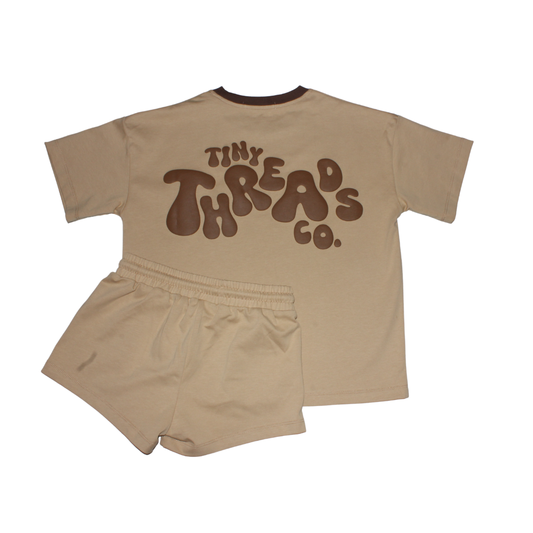 Sand short sleeve set