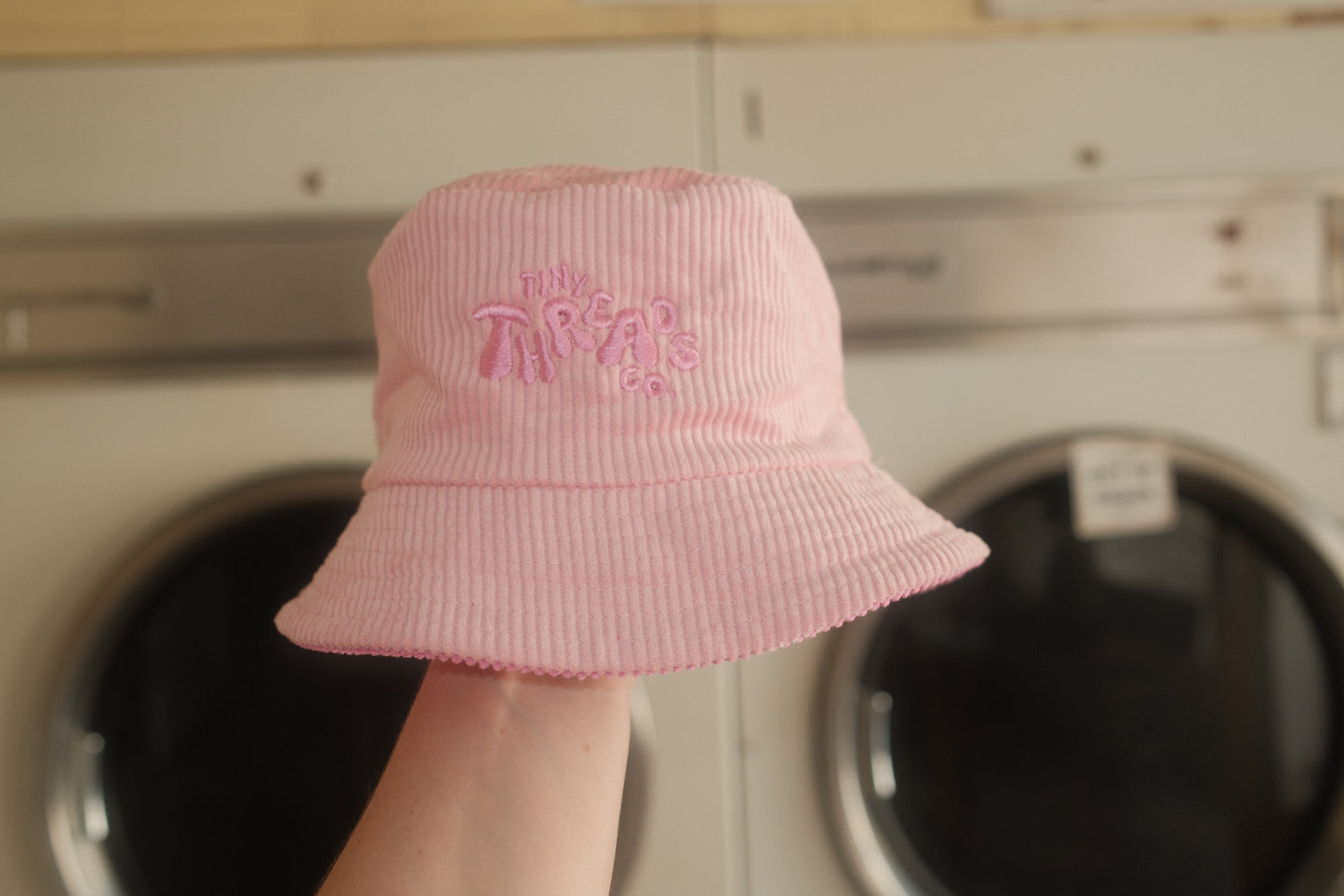 Pink bucket hat