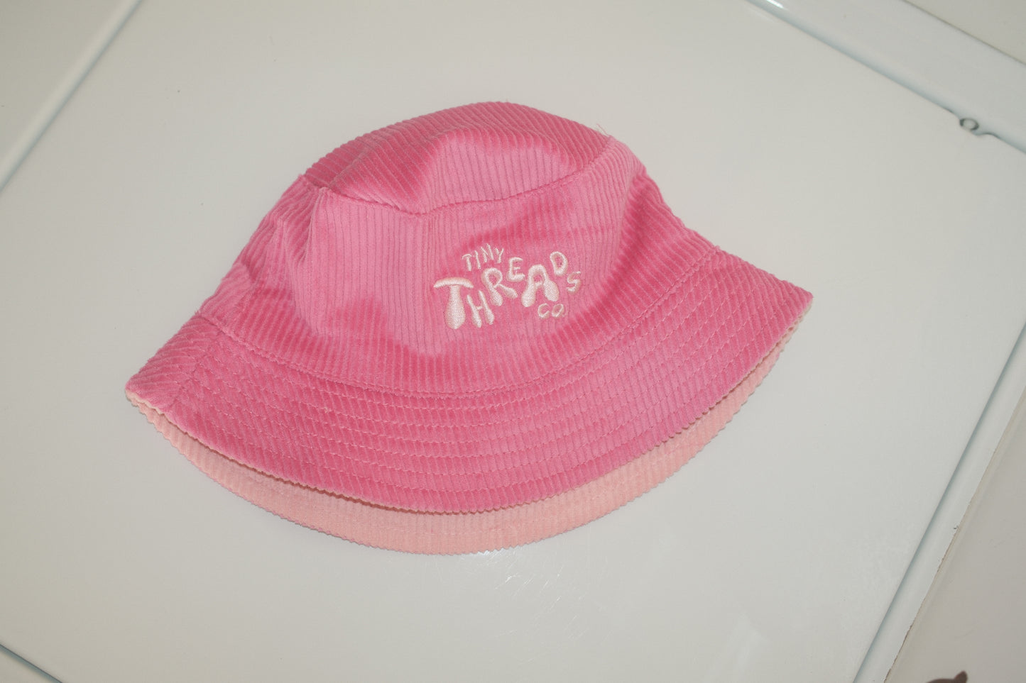 Pink bucket hat