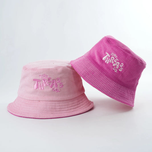 Pink bucket hat